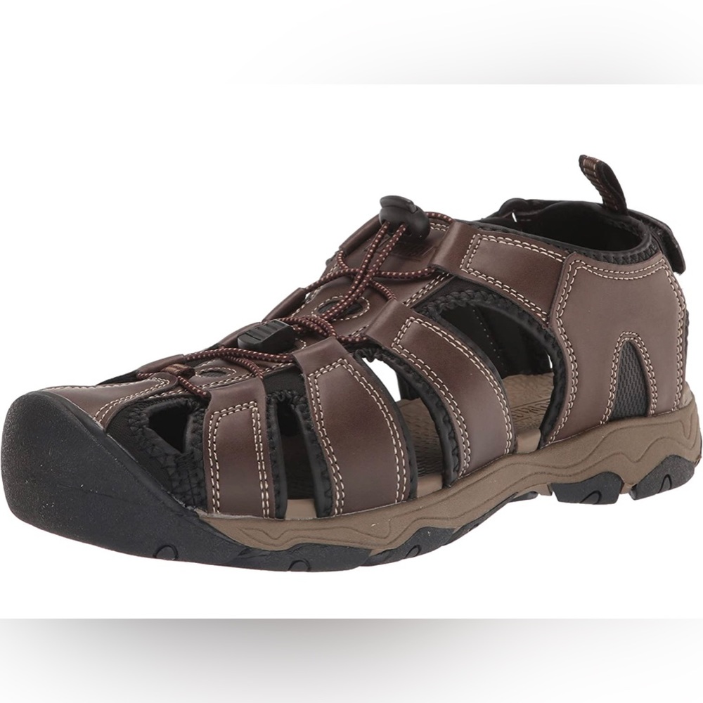 Khombu Hal Men's Size 11, All Season Closed Toe Sandals, Brown. New With Box